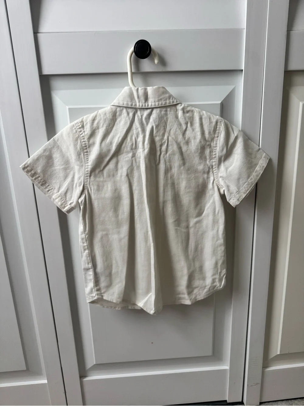 Kids Short-Sleeve Button-Up Shirt - Ivory